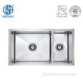 Stainless Steel Undermount Sink High Quality Double Bowls Undermount Brushed Kitchen Sink Manufactory